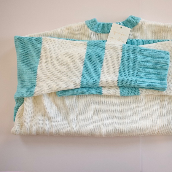 Show Me Your Mumu Ski in Sweater Blue/White Ski Sweater NWT - Picture 7 of 12